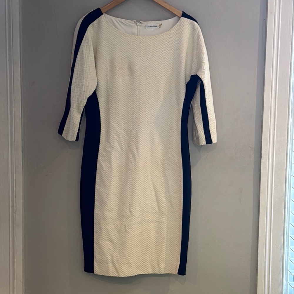 Elegant Black and Cream Dress